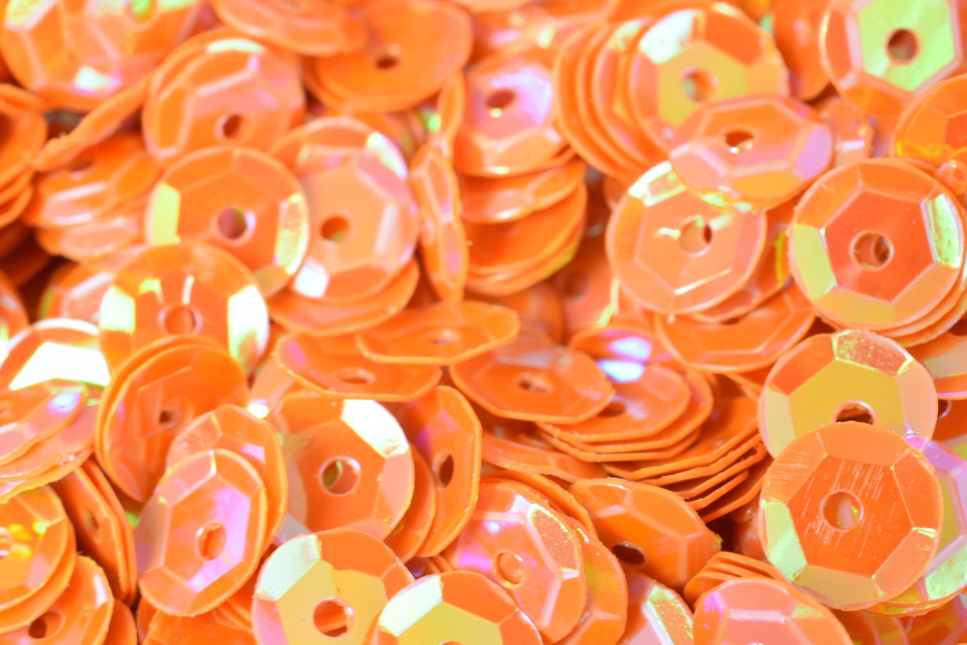 4/6mm Orange Cup Glossy Iridescent Sequins Sheen Round Sequins/Loose Paillettes,Wholesale Sequins,Shimmering Sequin Apparel