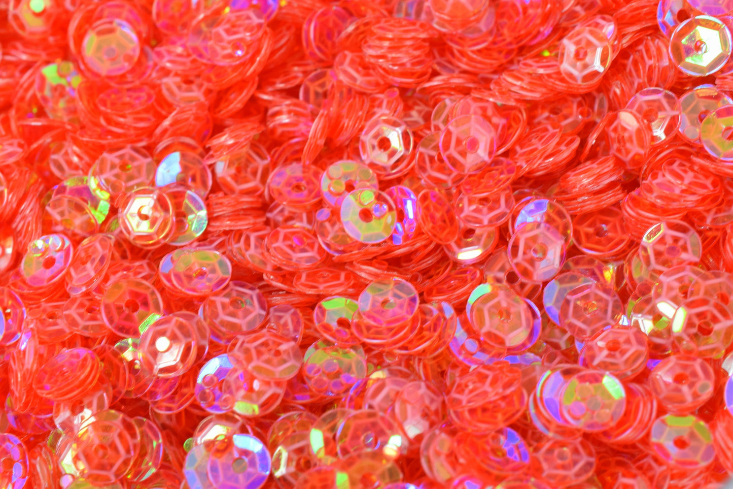 3/4/6mm Translucent Red Pink Cup Glossy Iridescent Sequins Sheen Round Sequins/Loose Paillettes,Wholesale Sequins,Shimmering Sequin Apparel