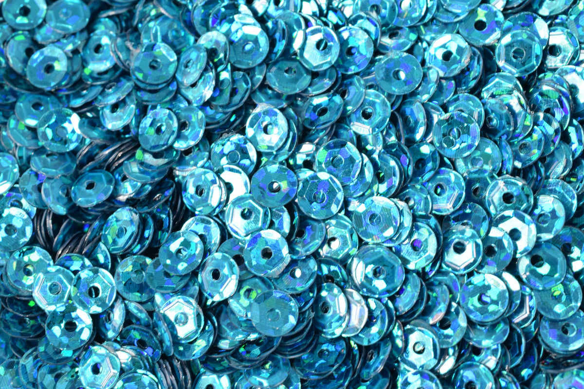 4mm Teal Royal Blue Cup Glossy Iridescent Sheen Round Sequins/Loose Paillettes,Wholesale Sequins,Shimmering Sequin Apparel