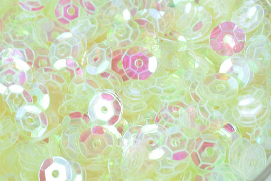 3/4/6mm Neon Milky Clear Iridescent Sequins Sheen Round Sequins/Loose Paillettes,Wholesale Sequins,Shimmering Sequin Apparel,Shoe Decor