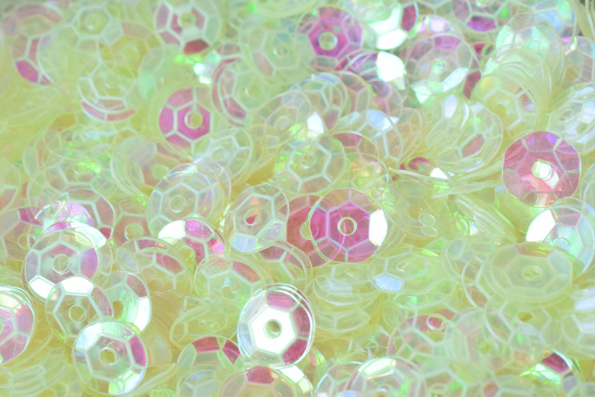 3/4/6mm Neon Milky Clear Iridescent Sequins Sheen Round Sequins/Loose Paillettes,Wholesale Sequins,Shimmering Sequin Apparel,Shoe Decor