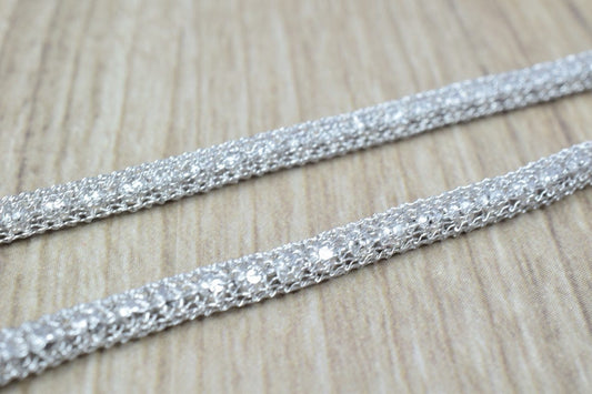 Rhodium Filled White Gold Filled Chain 16" Inch CS25 Item#42222