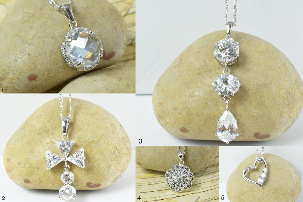 Silver 925 Rhodium Plated Clear CZ at Center Open Heart Mom  Be Open Pendant, Rhodium Plated main image 1