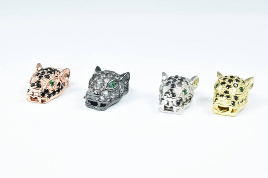 Leopard Micro Pave CZ Rhinestone Spacer Beads High Quality 4 Colors