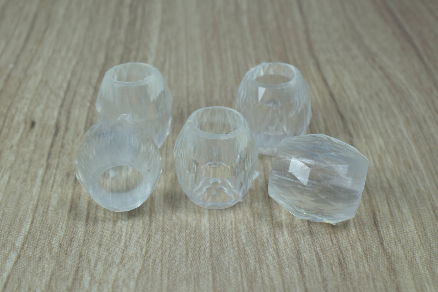 17x18mm Clear Frosty Cut Lucite Plastic Beads, Beads,Vintage large hole,Plastic Clear Beads,Wholesale Clear Beads,Grooved Tube Beads,