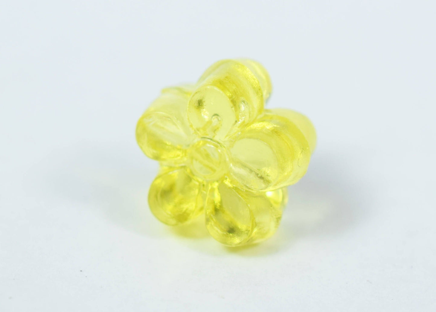 10mm Plastic Floral Pony Clear Yellow Beads,Lampwork Beads,Pony Beads,Flower Shaped,Plastic,Acrylic, Bright, Pony hair, Flower, Whoelsale