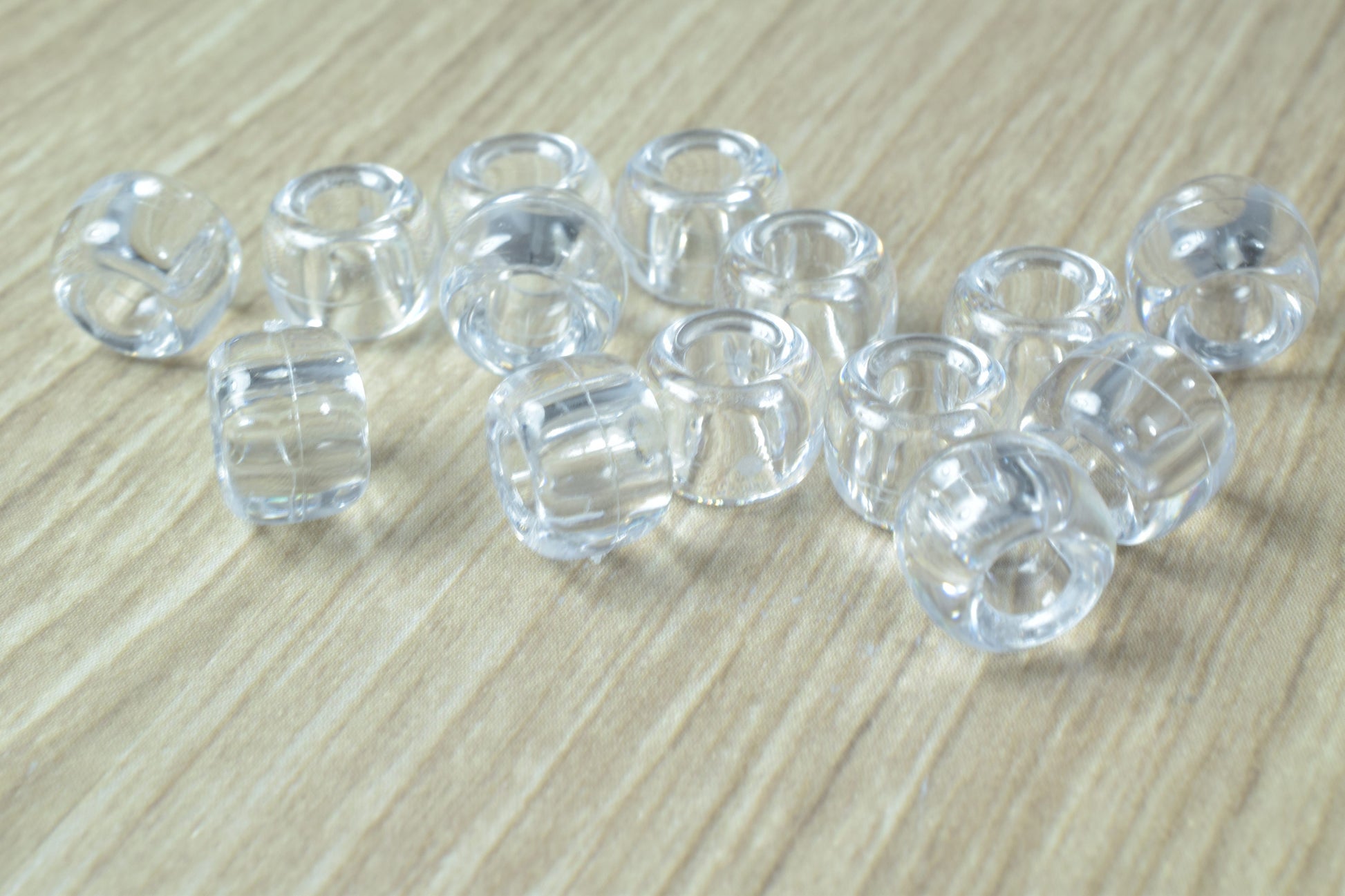 9mm Plastic Pony Beads with smooth surface, Hole size may slightly vary, Wholesale Pony Beads, Vintage plastic beads,