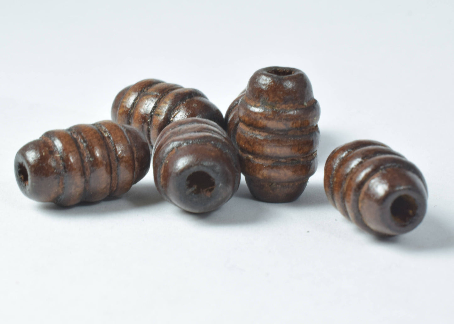 9x14mm Groove Barrel Tube Brown Wooden Beads, Wooden Beading Tools, Brown Wood Beads, Macrame Beads, Round Wooden Beads, DIY