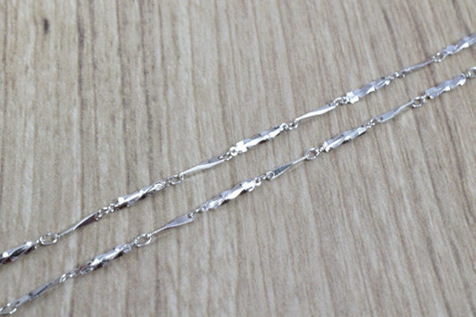 Rhodium Filled White Gold Filled Chain 17" Inch CS15