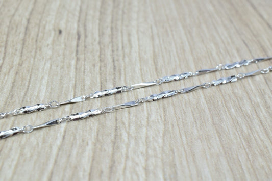Rhodium Filled White Gold Filled Chain 17" Inch CS15