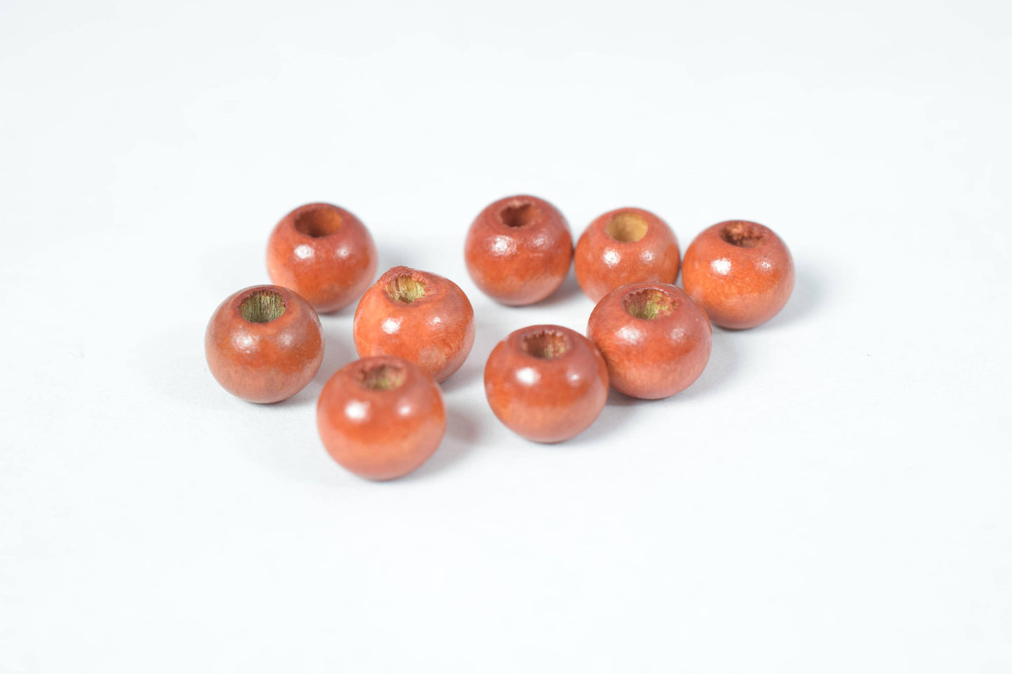 10mm Round Large Hole Natural Rust/Red Beads, Wooden Beading Tools, Wood Beads, Macrame Beads ,500pcs per pack