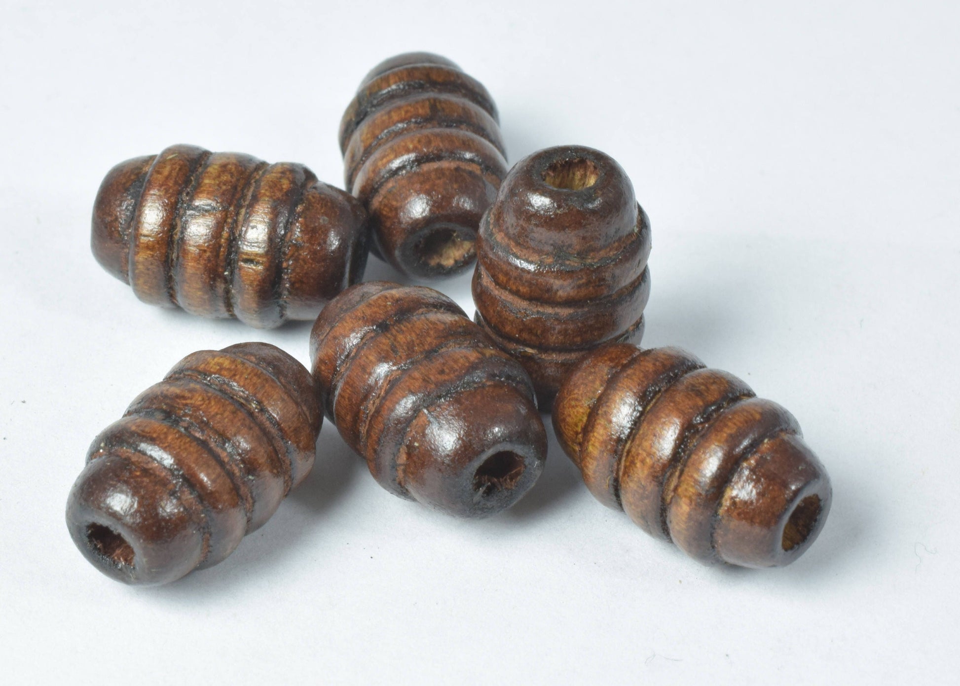 9x14mm Groove Barrel Tube Brown Wooden Beads, Wooden Beading Tools, Brown Wood Beads, Macrame Beads, Round Wooden Beads, DIY