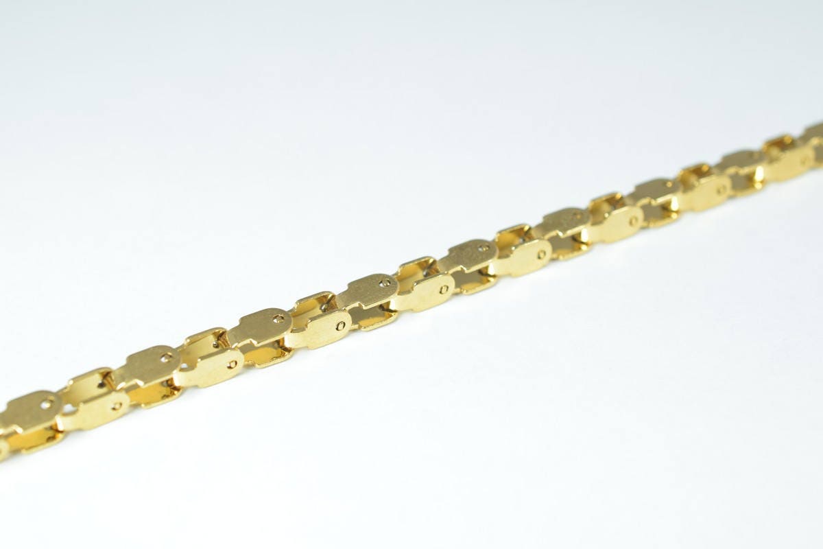 5mm Gold Plated* tarnish resistant Chain 18KGF GFC067 Sold by Foot
