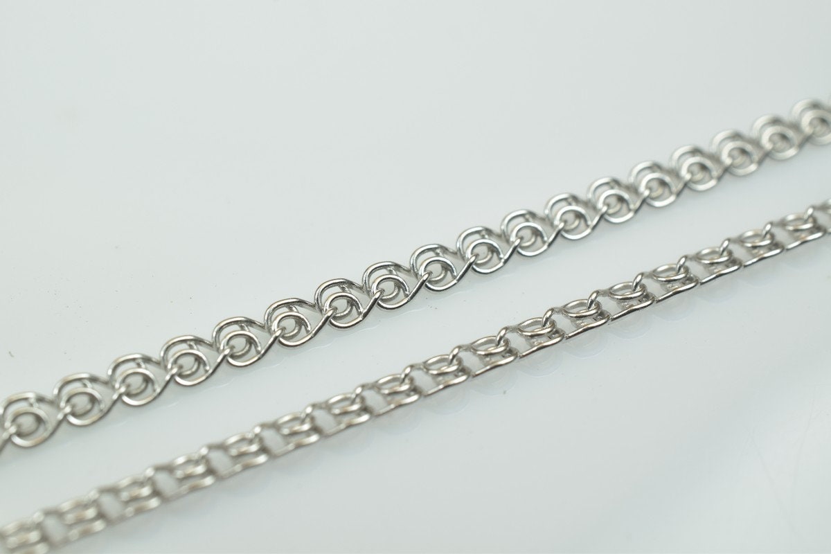 925 Sterling Silver Chain With Rhodium Filled Plated On Top for Jewelry Making By Foot Item# SSC043R