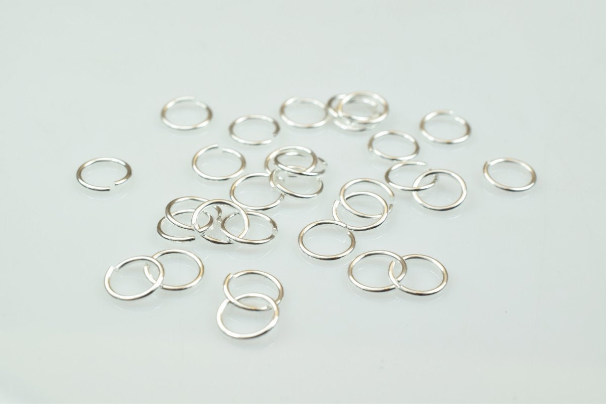 Open Jump Ring 5mm Outer, 4mm Inner 925 Sterling Silver 18 Gauge/1mm Made in Italy For Jewelry Making SS3110