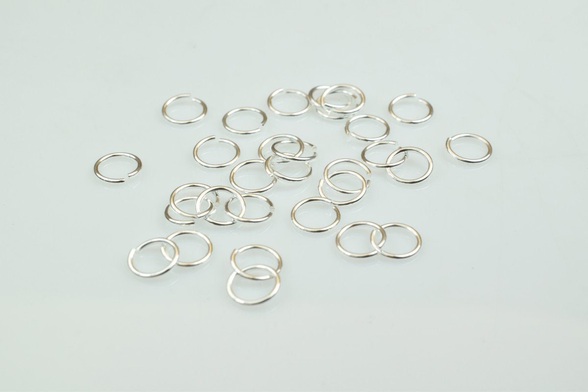 Open Jump Ring 5mm Outer, 4mm Inner 925 Sterling Silver 18 Gauge/1mm Made in Italy For Jewelry Making SS3110