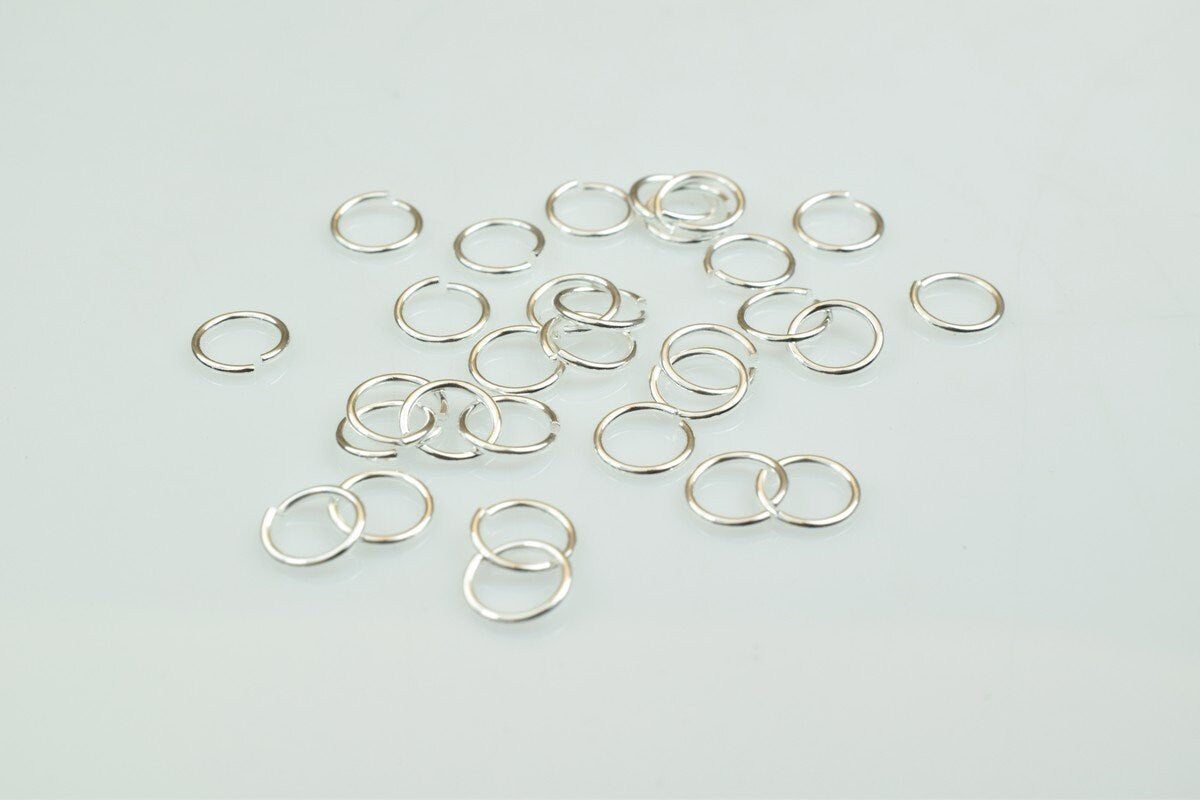 Open Jump Ring 3mm Outer, 2mm Inner 925 Sterling Silver 18 Gauge/1mm Made in Italy For Jewelry Making SS3002