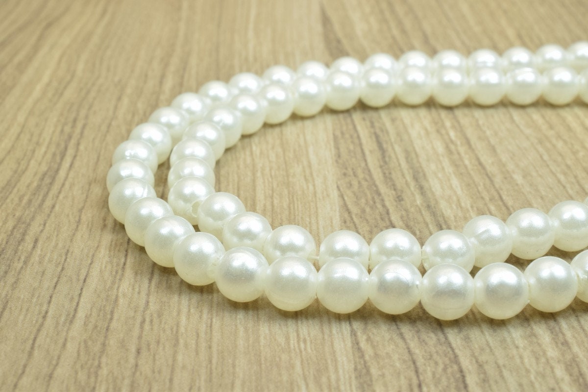8mm White Ivory Plastic Pearl Beads Resin Plastic Bubble Gum Beads Sell for Decoration and Wedding Part or For Jewelry Making Item# D
