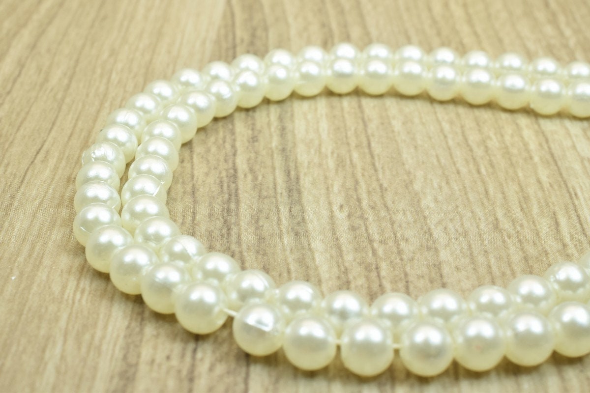 6mm Creamy Plastic Pearl Beads Resin Plastic Bubble Gum Beads Sell for Decoration and Wedding Part or For Jewelry Making Item# E