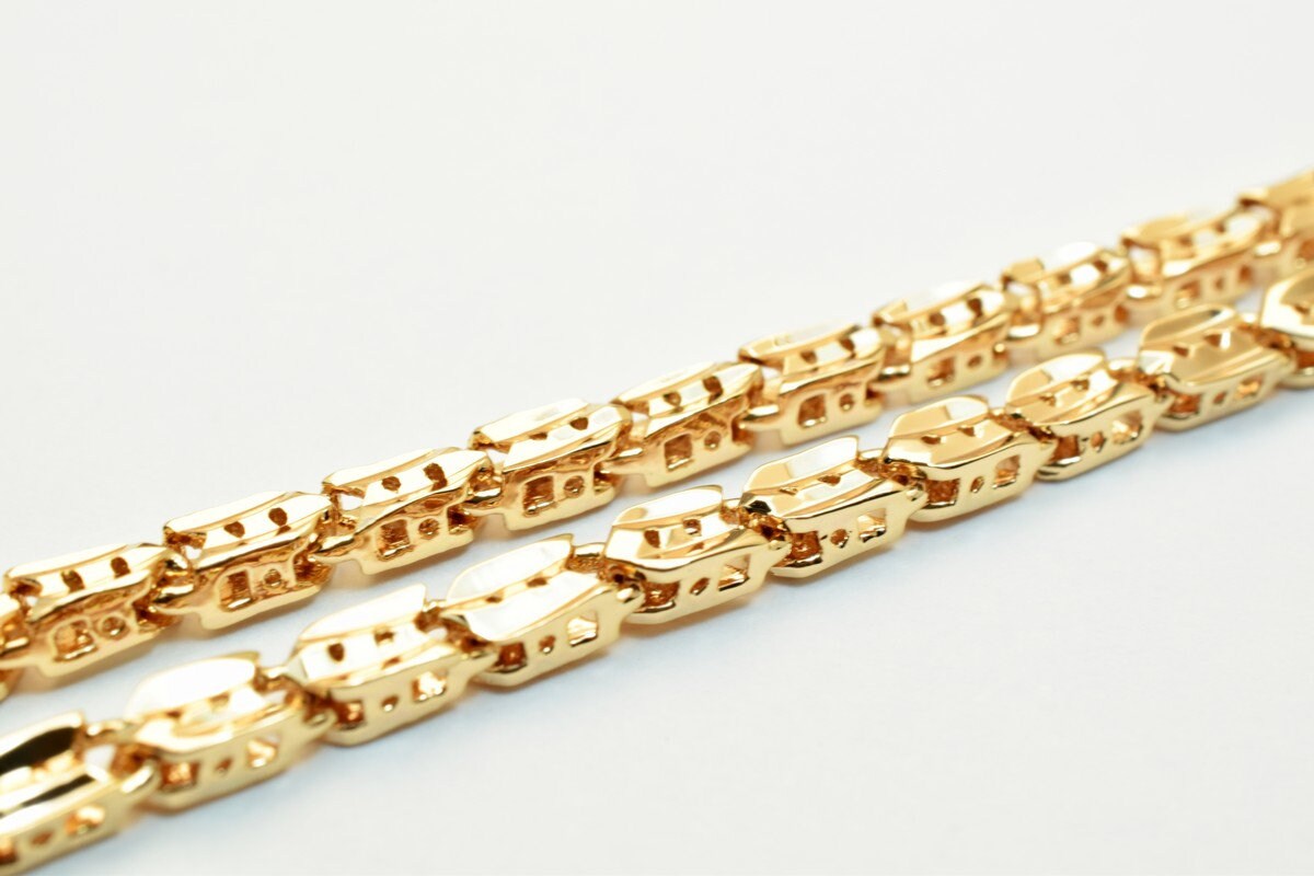 Pinky Gold Filled EP Chain 18KT Gold Filled Size 18.25" Long 3mm Width 2.5mm Thickness For Jewelry Making Item #CG318
