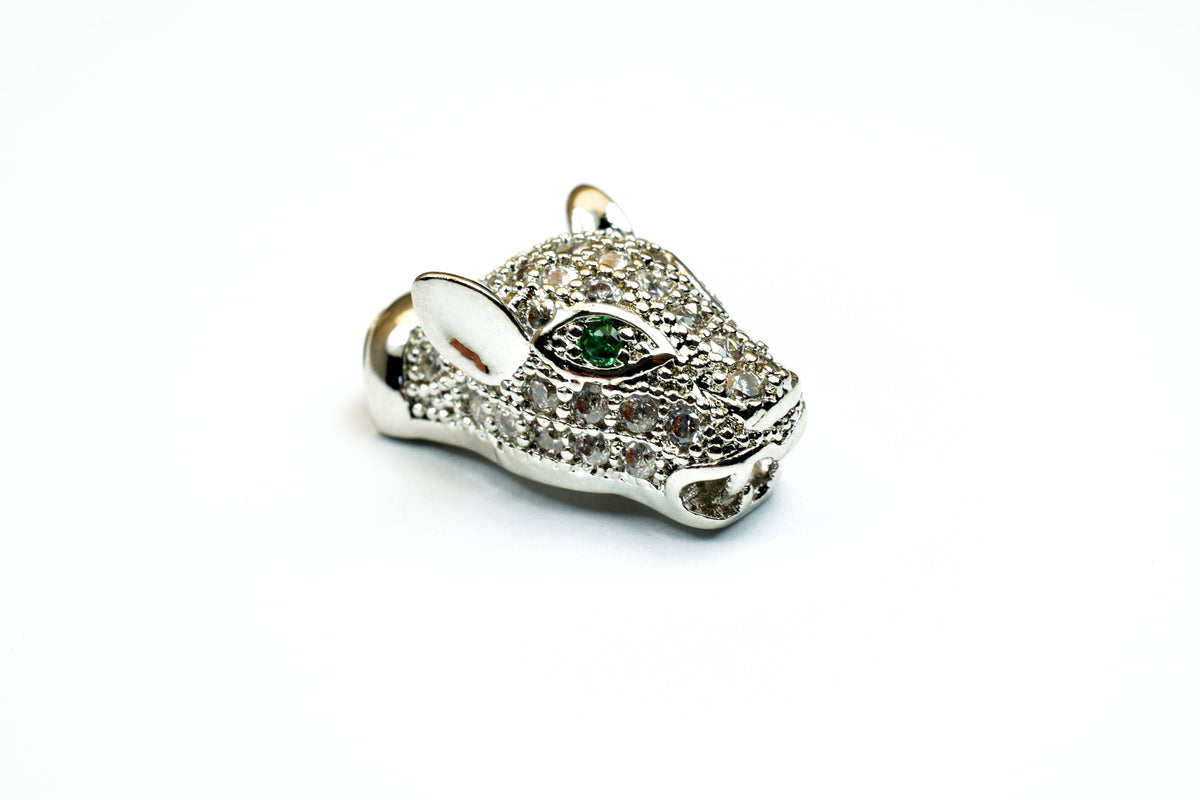 Leopard, Panther, Jaguar Micro Pave CZ Rhinestone Spacer Beads High Quality 4 Colors