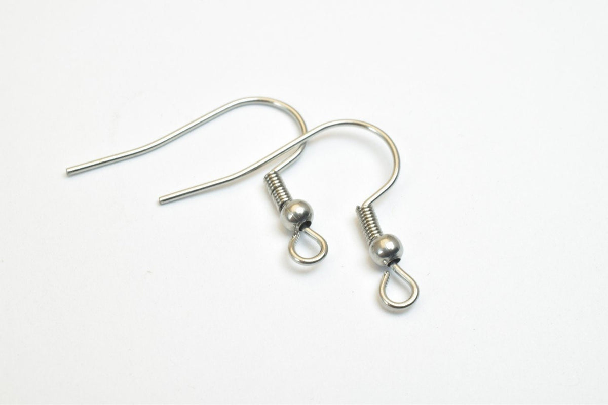 hypoallergenic Stainless Steel Hook Earring Wire Coil / Lever Back / Ball Stud Earrings / Flat Stud Earrings Findings For Jewelry Supplier