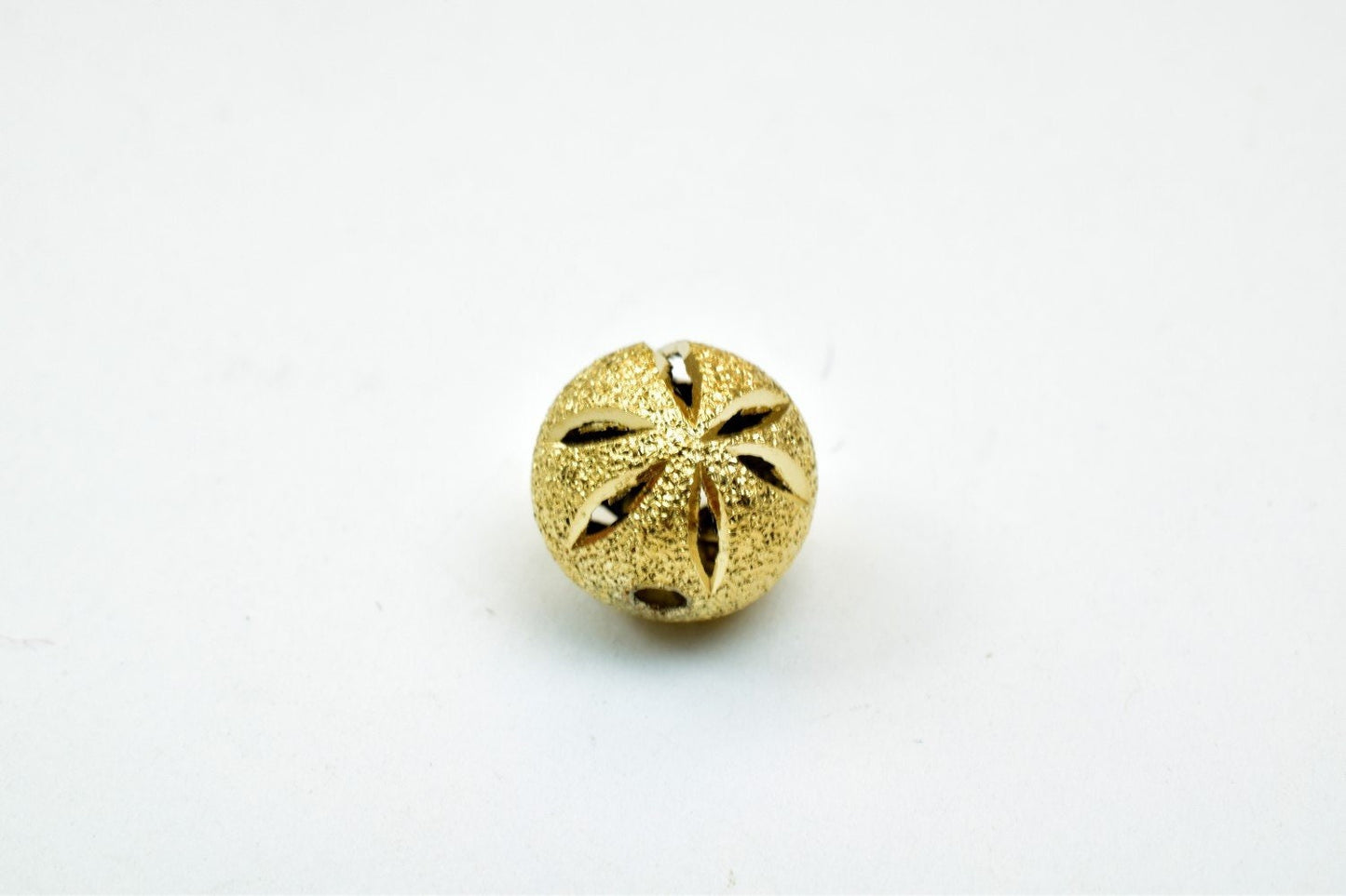 18K Gold Filled EP Round Ball Beads Stardust Diamond Cut Round Ball  8mm/10mm Jewelry BeadsFindingDepot
