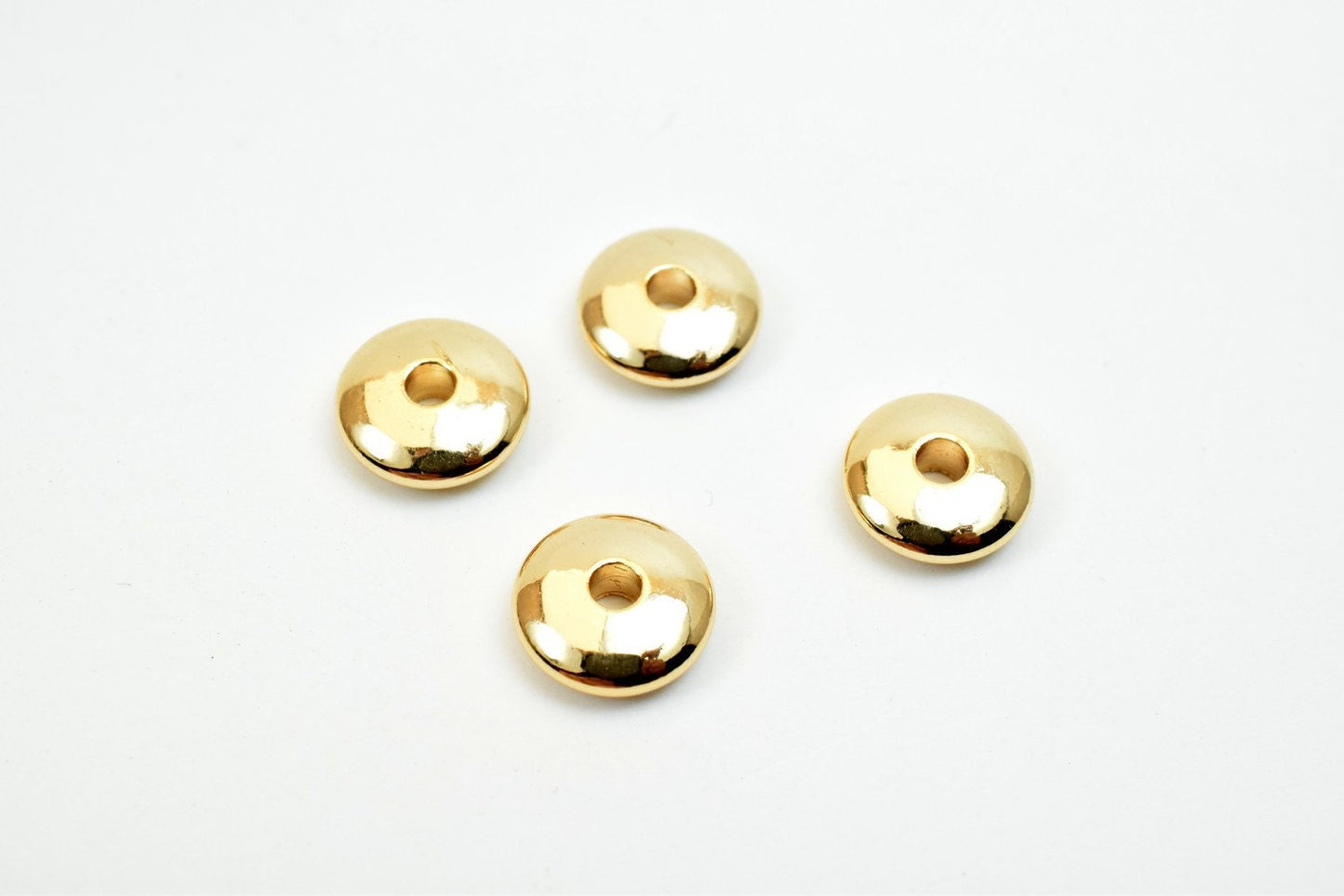 8x3mm/6x3mm 18K Gold Filled EP Rondelle Plain Spacer Beads, 18K Gold Filled Findings For Jewelry Making GF5241B/GF5242B BeadsFindingDepot