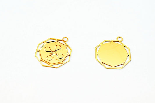 6 PCs Dainty Thin 18K Pinky as as Gold Filled* tarnish resistant Cross Charm Pendant Size 10x9mm Thickness 0.25mm For Jewelry Making DGF02