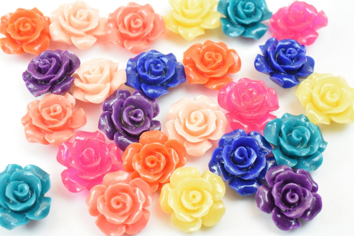 12mm Flower Cabochon Curved Back Flowers With Hole Daisy Decoration Decoden Flower Baby Shower Birthday Wedding Party Invitation For Jewelry