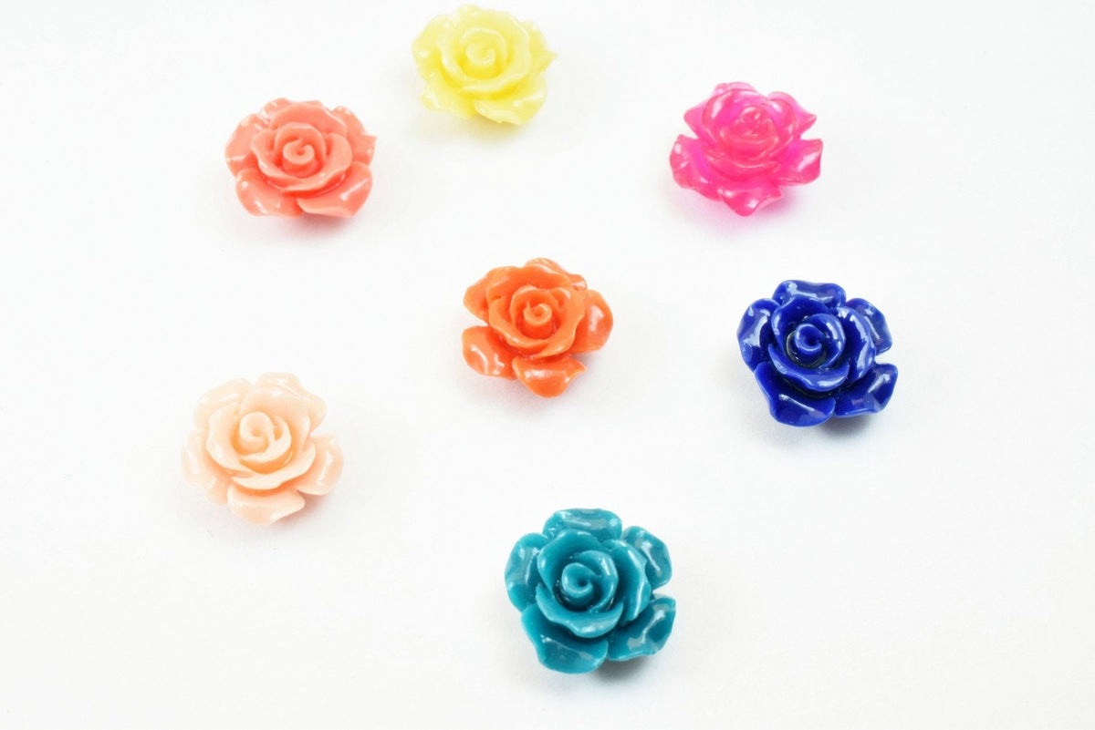 12mm Flower Cabochon Curved Back Flowers With Hole Daisy Decoration Decoden Flower Baby Shower Birthday Wedding Party Invitation For Jewelry