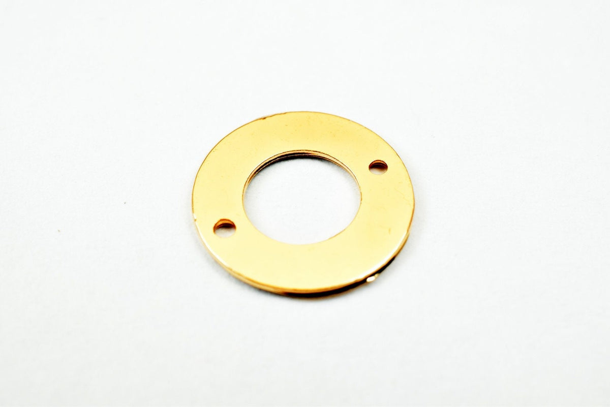 6 PCs Dainty Thin 18K Pinky Gold Filled EP tarnish resistant Plain Disc Connector Size 10mm Thickness 0.5mm For Jewelry Making DGF06