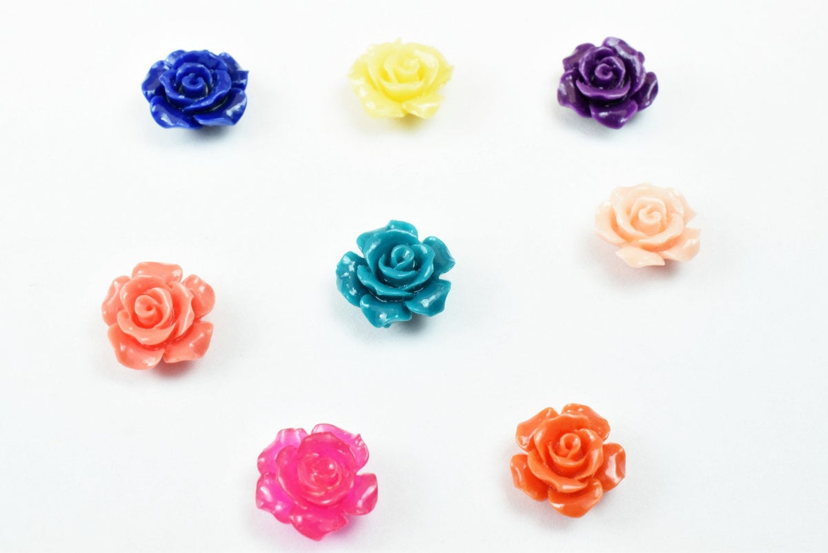12mm Flower Cabochon Curved Back Flowers With Hole Daisy Decoration Decoden Flower Baby Shower Birthday Wedding Party Invitation For Jewelry