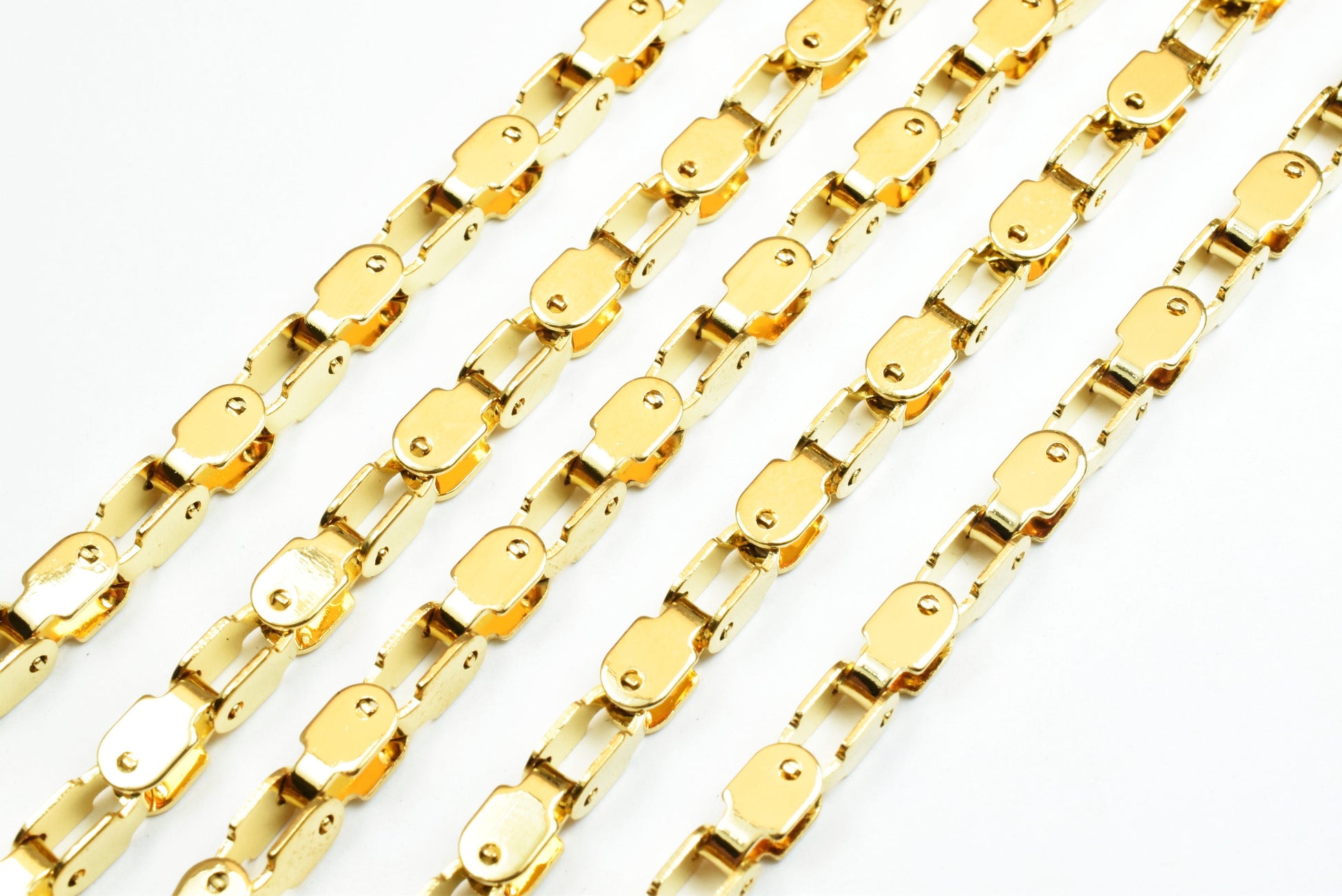 5mm Gold Plated* tarnish resistant Chain 18KGF GFC067 Sold by Foot