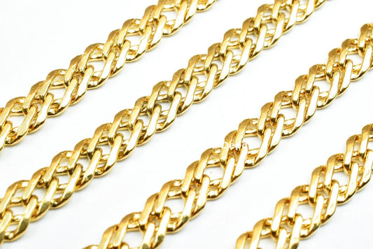3 Foots 18K Gold Filled Chain Width 6mm Thickness 1.5mm Gold-Filled finding for Gold Filled Jewelry Making - BeadsFindingDepot
