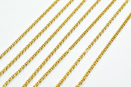 3 Feet 18K Gold Filled Curb Chain, Cable Chain Width 1.1mm Thickness 0.5mm Gold-Filled finding for Jewelry Making Etsy