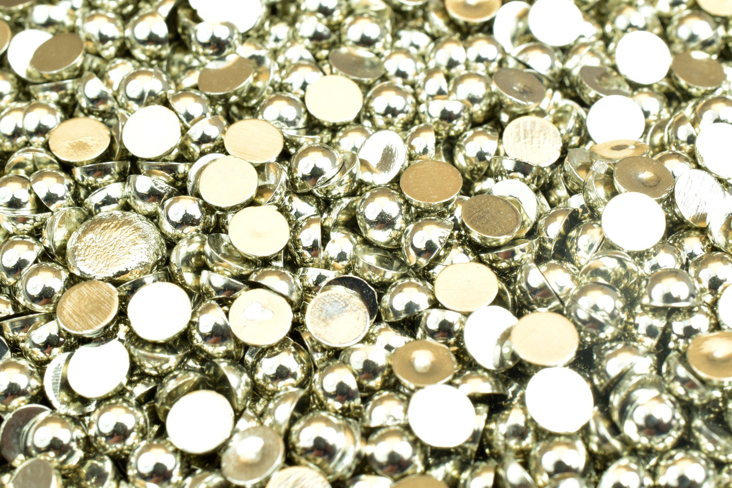 Decoden Flat Back Silver Pearls (Half Pearl) 4mm/6mm/8mm/10mm/14mm/16mm/19-20mm for Cloth or Shoe or Decoration or Jewelry Making