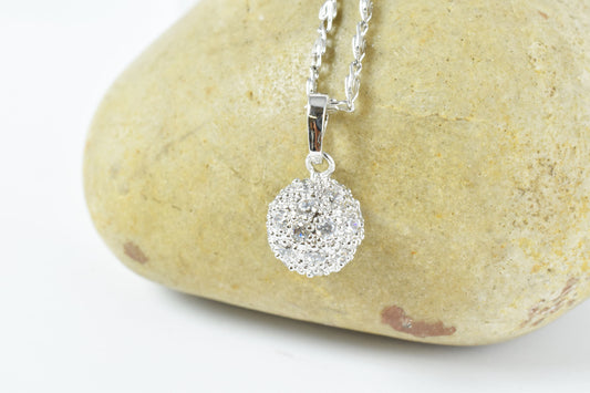 White Gold Filled Rhodium Sparkly Bling Bling Pendant With CZ Cubic Zirconia Stone Size 12x9mm Findings Charm For Jewelry Making