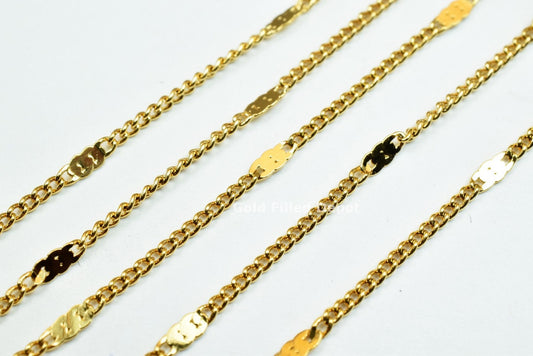 3 Feet 18K Gold Filled Cuban Link Chain, Scroll Chain Width 1.5mm Thickness 0.5mm Gold Filled Finding Chain for Jewelry Making GFC036 Etsy