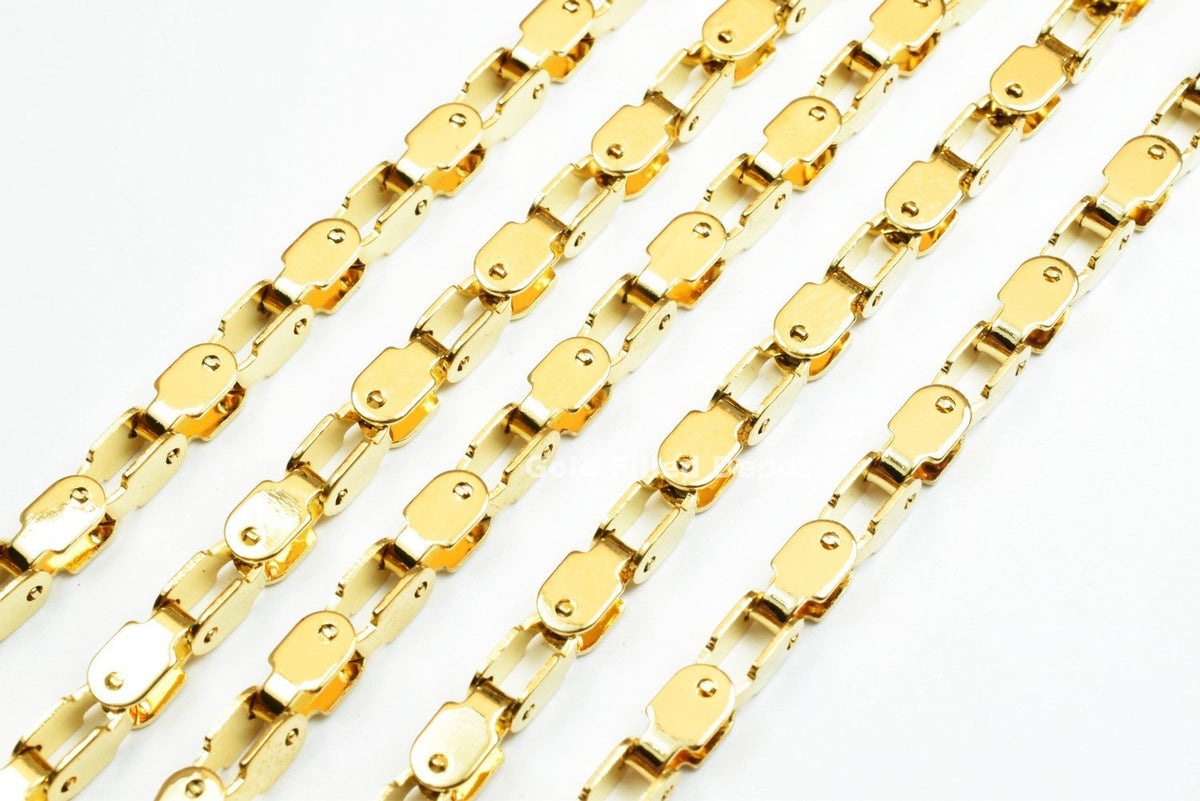 3 Foots 18K Gold Filled Chain Link Chain Width 5mm Thickness 5mm Gold-Filled finding for Gold Filled Jewelry Making GFC067 Etsy