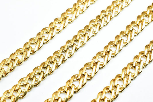 3 Foots 18K Gold Filled Chain Width 6mm Thickness 1.5mm Gold-Filled finding for Gold Filled Jewelry Making - BeadsFindingDepot
