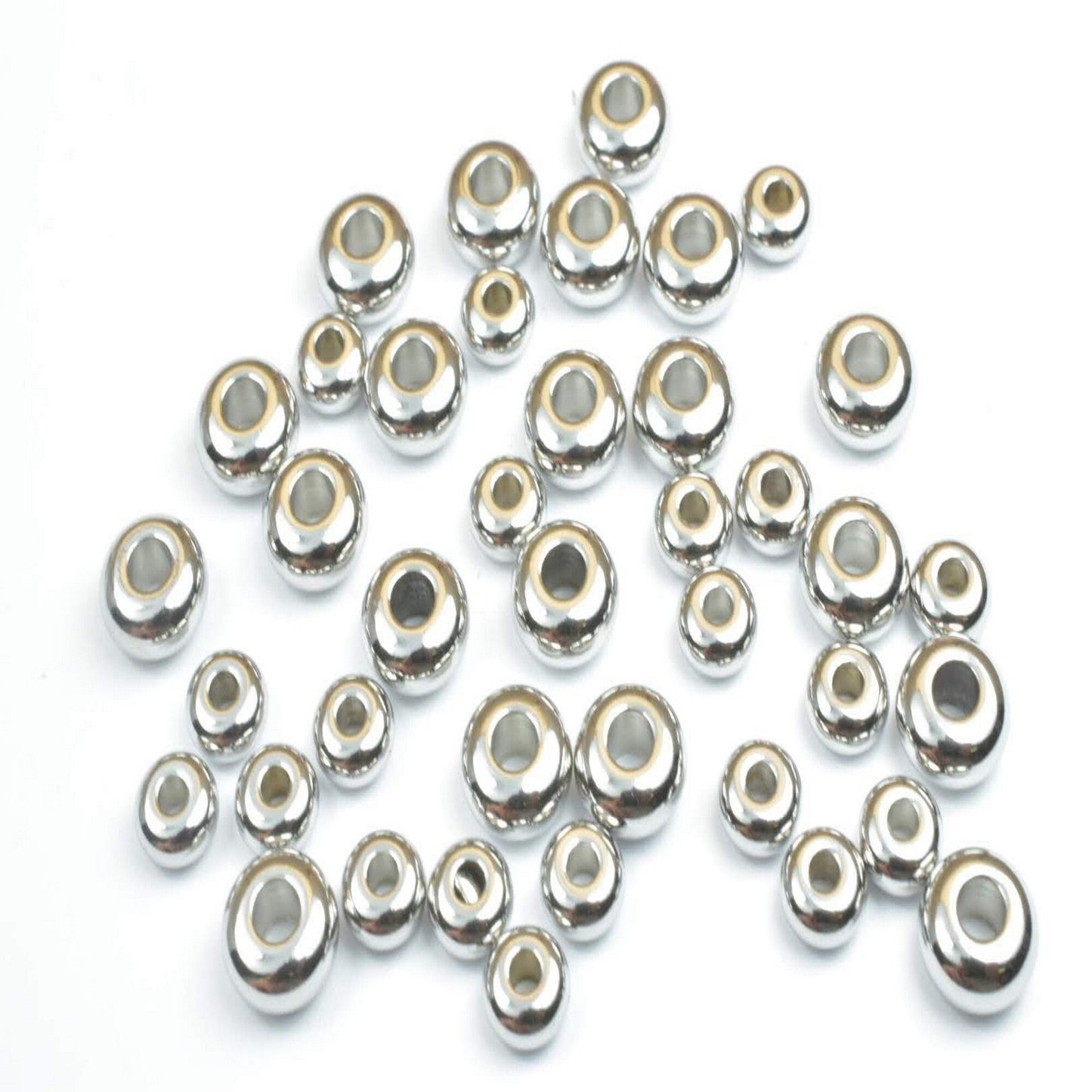 Stainless Steel Rondel Plain Spacer Beads Size 6x3mm, 8x4mm Jewelry Finding Supply For Jewelry Making