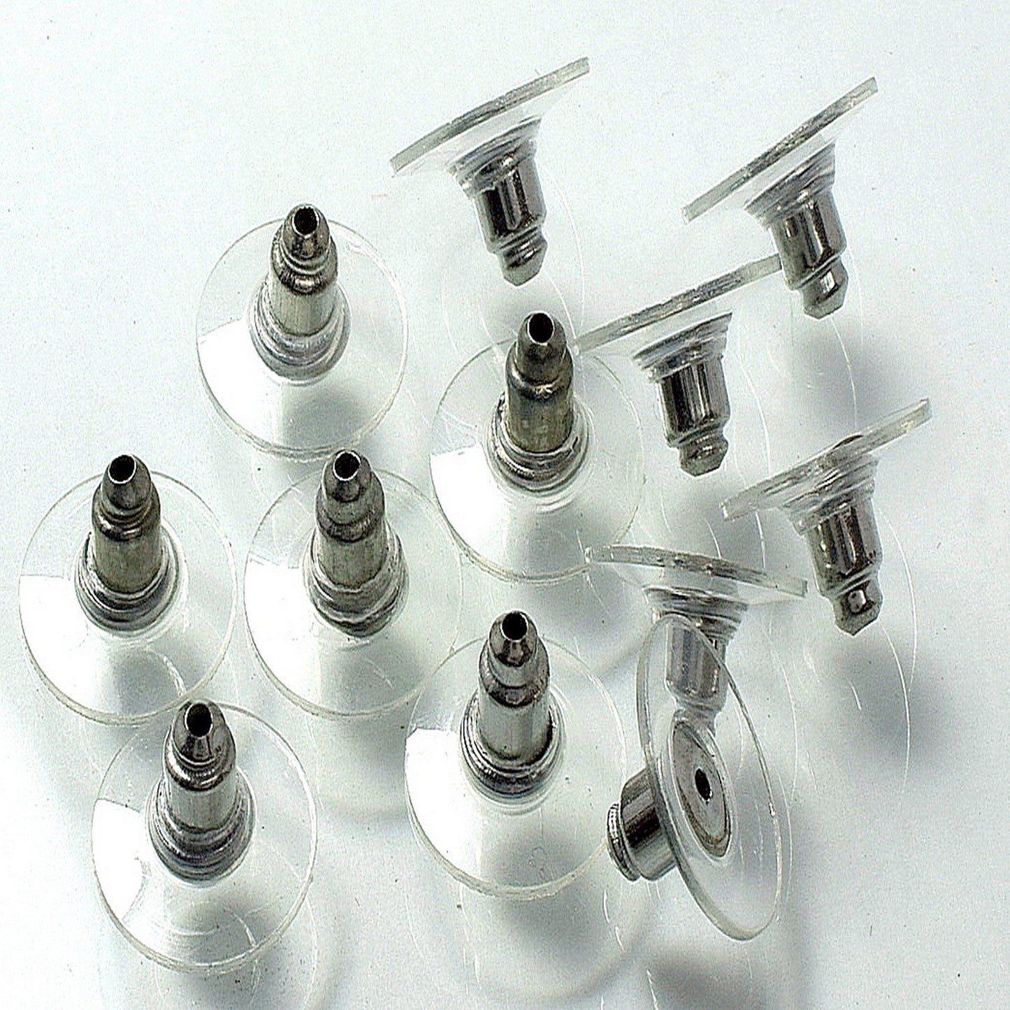 Silicon Clear Stainless Steel Earring Backing 11mm and fit 0.8-1.0mm hole Replacement back Earring Lock comfort backing and smooth