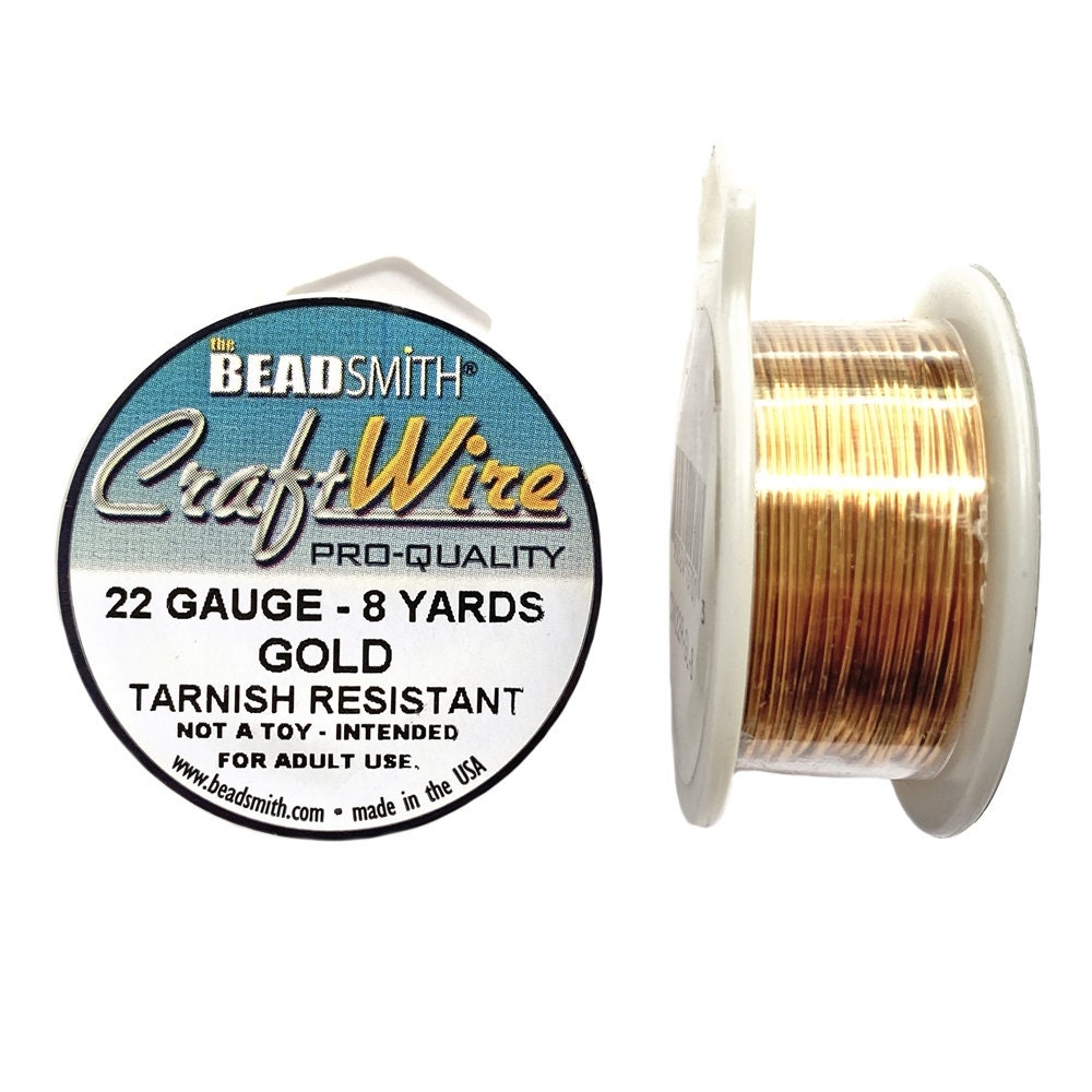Wire Wrapping Non-Tarnishing/Tarnish Resistant , 1 Roll Gold/Silver Beadsmith Copper Wire Craft Wires (18, 20, 22, 24, 26, 28 Gauges)