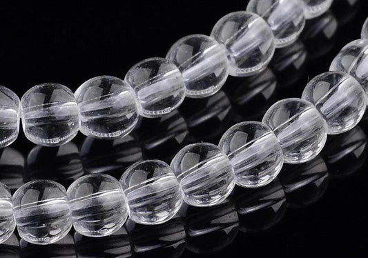 Clear Glass Beads Round 6mm/8mm/10mm/12mm Shine Round Beads For Jewelry Making
