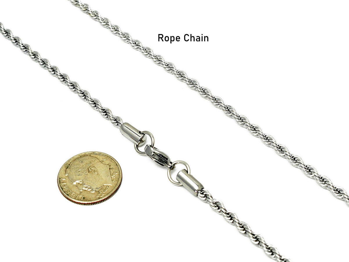 Stainless Steel Necklace Chain Size 18" /22"/24" Link/Rope/Beads Ball/Rolo/Wheat-spiga/Curb Cuban/square link/findings for jewelry supplier