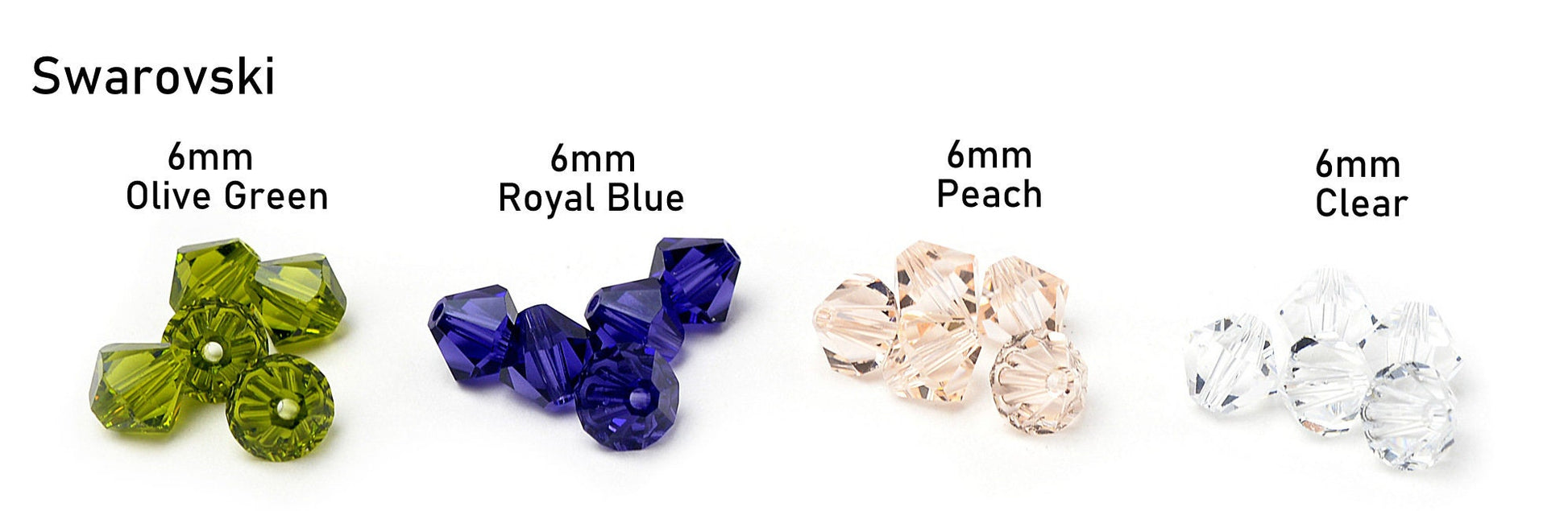 Swarovski Bicone 4mm/5mm/6mm/8mm Faceted Beads for Jewelry, Decoration, Chandelier Genuine Fully Drilled