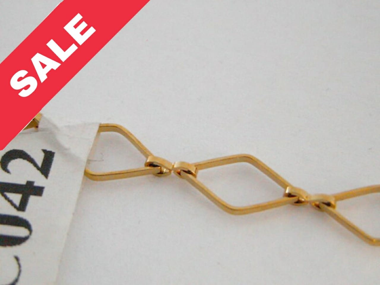 7mm Gold Plated Chain 18K GFC042 Sold by Foot