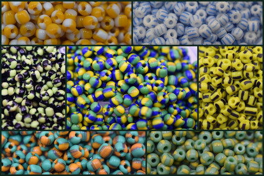 Glass Seed Beads Size 6/0 and 8/0 Sale by Pound Linning Color Jewelry Making High Quality Color and Cut 9 Different Colors
