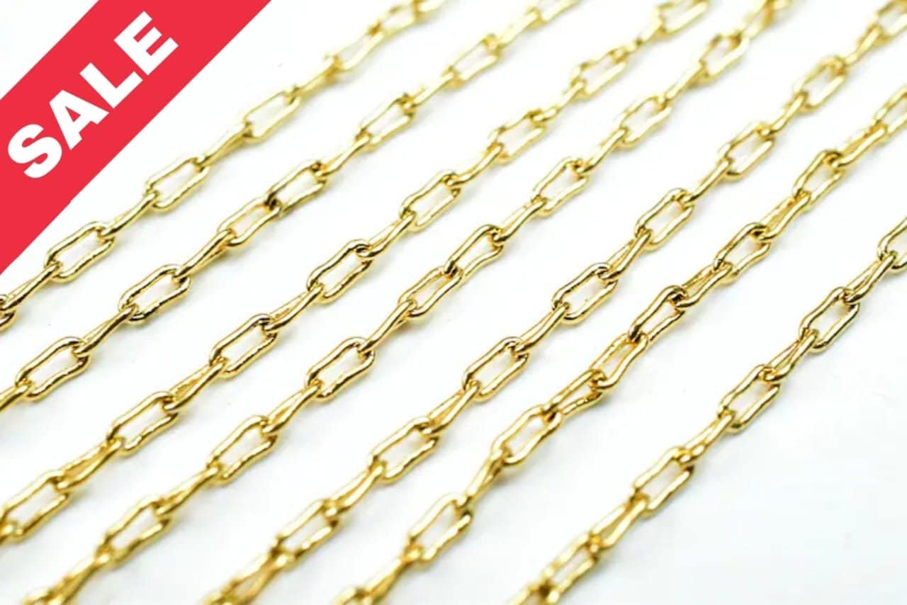 gold plated chain 1.5mm/2mm/3.5mm 18K/14k, long link cable chain for jewelry making gfc002/gfc127/gfc125 sold by foot